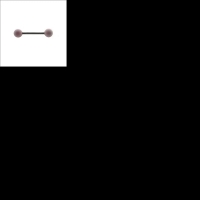 Trendy Parel Tongpiercing -Staal - Creme -