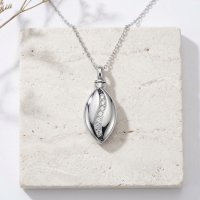 Stalen Ovaal Ashanger met Zirkonia &acirc;&euro;&ldquo; 30x20mm Zilverkleurig Assieraad - Unisex
