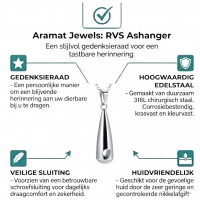 Stalen Opengewerkt Hartje Ashanger &acirc;&euro;&ldquo; 3,1cm Zilverkleurig Assieraad - Unisex