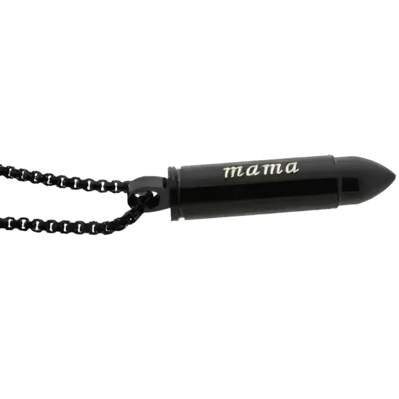 Stalen Kogel Ashanger met Tekst &acirc;&euro;&ldquo; Zilver & Zwart 5x1cm Gedenksieraad - Zilver