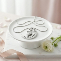 Ashanger Opa Grandpa To The Moon and Back &acirc;&euro;&ldquo; 3,5x2,8cm RVS Zirkonia - Unisex