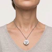Ashanger Hart Forever in My Heart RVS &acirc;&euro;&ldquo; 2x1,5cm Inclusief Ketting 50cm - Unisex