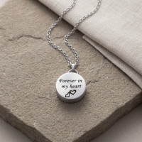 Ashanger Hart Forever in My Heart RVS &acirc;&euro;&ldquo; 2x1,5cm Inclusief Ketting 50cm - Unisex