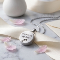 Ashanger Hart Forever in My Heart RVS &acirc;&euro;&ldquo; 2x1,5cm Inclusief Ketting 50cm - Unisex