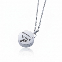 Ashanger Hart Forever in My Heart RVS &acirc;&euro;&ldquo; 2x1,5cm Inclusief Ketting 50cm - Unisex