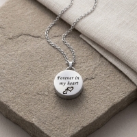 Ashanger Hart Forever in My Heart RVS &acirc;&euro;&ldquo; 2x1,5cm Inclusief Ketting 50cm - Unisex