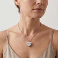 Ashanger Hart Always in My Heart RVS &acirc;&euro;&ldquo; 2,5x2cm Inclusief Ketting 50cm - Unisex