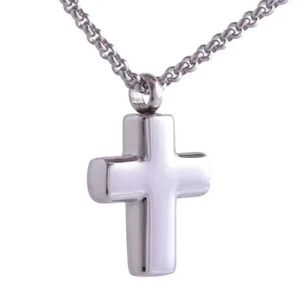 Ashanger Kruisje 316L Staal Zilverkleurig &acirc;&euro;&ldquo; 2x1,5cm Gedenksieraad - Unisex