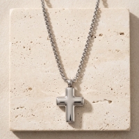 Ashanger Kruisje 316L Staal Zilverkleurig &acirc;&euro;&ldquo; 2x1,5cm Gedenksieraad - Unisex