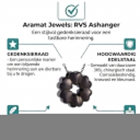 Ashanger Cirkel Hartjes &acirc;&euro;&ldquo; 20x20mm Staal Diverse Kleuren Gedenksieraad - Goudkleur