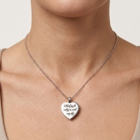 Stalen Ashanger Hart &acirc;&euro;&ldquo; Thank You For Making Me Smile &acirc;&euro;&ldquo; Zilver 