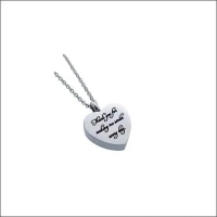 Stalen Ashanger Hart &acirc;&euro;&ldquo; Thank You For Making Me Smile &acirc;&euro;&ldquo; Zilver 