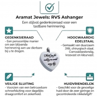 Stalen Ashanger Hart &acirc;&euro;&ldquo; Thank You For Making Me Smile &acirc;&euro;&ldquo; Zilver 