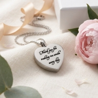 Stalen Ashanger Hart &acirc;&euro;&ldquo; Thank You For Making Me Smile &acirc;&euro;&ldquo; Zilver 