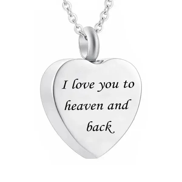 Stalen Ashanger Hart Always by My Side &acirc;&euro;&ldquo; Zilverkleurig 316L Gedenksieraad - Alway