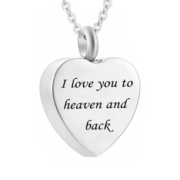 Stalen Ashanger Hart Always by My Side &acirc;&euro;&ldquo; Zilverkleurig 316L Gedenksieraad - Alway