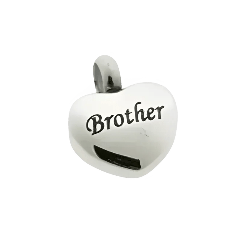 Stalen Ashanger Broer &acirc;&euro;&ldquo; Persoonlijk Gedenksieraad RVS - Vleugels-Brother-3x2.8cm 