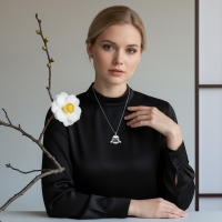 Boeddha Ashanger RVS &acirc;&euro;&ldquo; 4x3cm Inclusief Ketting 45cm Gedenksieraad - Unisex