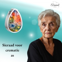Ashanger Druppel Murano Glas &acirc;&euro;&ldquo; 2cm 316L RVS Uniek Gedenksieraad - Unisex