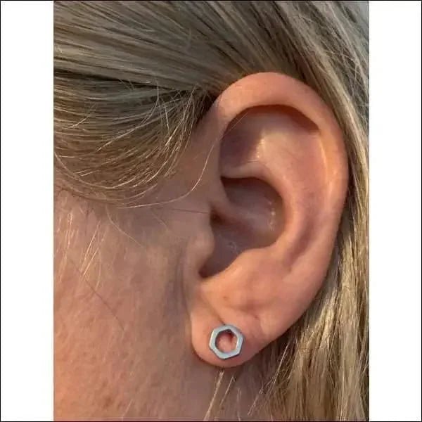 Stalen Zeshoek Oorstekers &acirc;&euro;&ldquo; Meerdere Modellen & Kleuren RVS Geometrisch - Gou