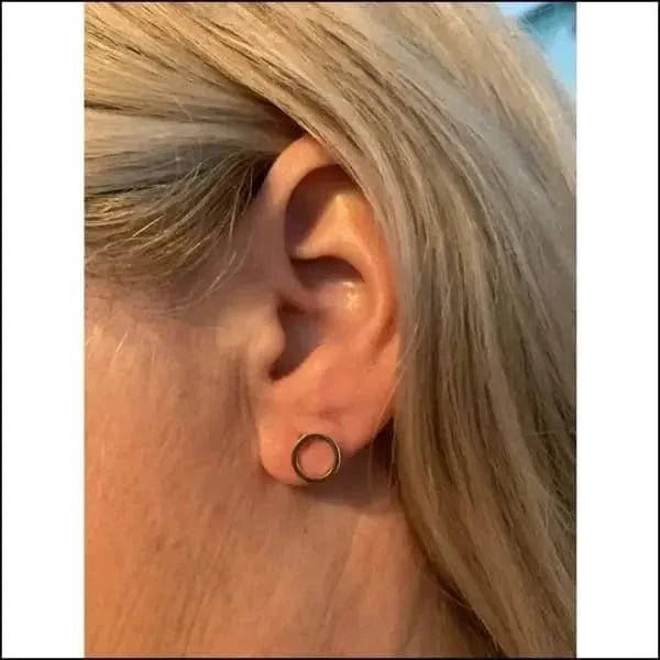 RVS Cirkel Oorstekers &acirc;&euro;&ldquo; Diverse Kleuren & Maten 316L Staal Unisex - Goudkleur