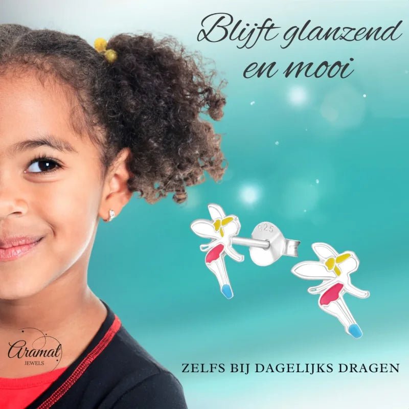 Zilveren Elfjes Oorbellen - Schattige Kinder Oorbellen -