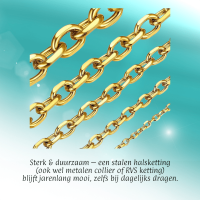 Stalen Anker Schakelketting Goudkleur 45&acirc;&euro;&ldquo;55cm &acirc;&euro;&ldquo; 1,5 & 2mm 