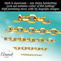 Stalen Anker Schakelketting Goudkleur 45&acirc;&euro;&ldquo;55cm &acirc;&euro;&ldquo; 1,5 & 2mm 