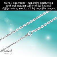 RVS Anker Ketting Zilverkleur 40&acirc;&euro;&ldquo;75cm &acirc;&euro;&ldquo; Uniseks Maritieme Scha