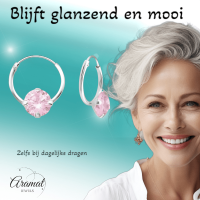 Roze Zirkonia Oorringetjes kind -