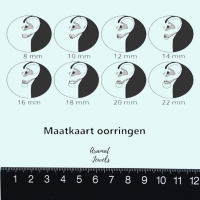Zilveren Kristalhart Oorringen - 16mm - Moonlight Clear -