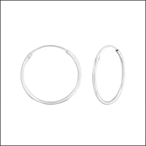 Zilveren Oorringen &acirc;&euro;&ldquo; Meerdere Maten 8-22mm 925 Zilver Huggie - Zilverkleurig / 18