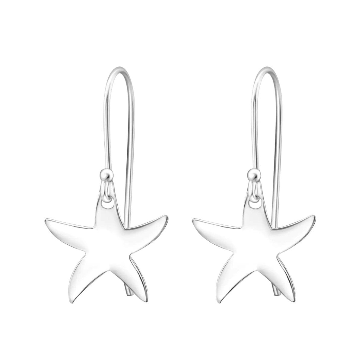 Zilveren Zeester Oorhanger &acirc;&euro;&ldquo; 20mm 925 Zilver E-coat Kind & Dames -