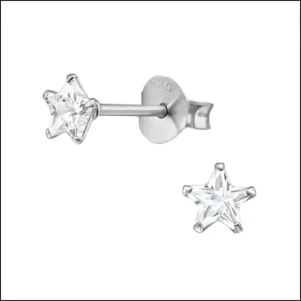 Zilveren Zirkonia Ster Oorstekers &acirc;&euro;&ldquo; Meerdere Kleuren & Maten 925 Zilver - 4mm