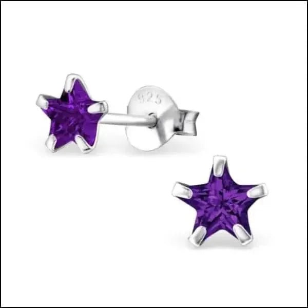 Zilveren Zirkonia Ster Oorstekers &acirc;&euro;&ldquo; Meerdere Kleuren & Maten 925 Zilver - 5mm
