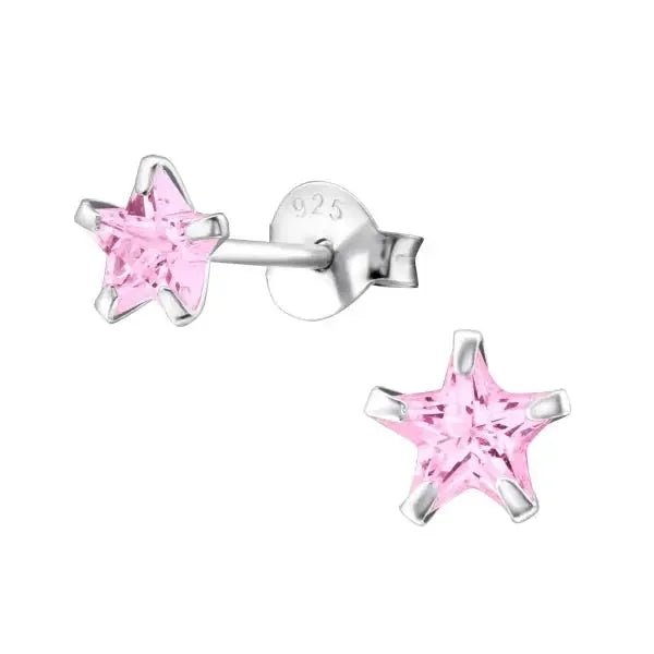 Zilveren Zirkonia Ster Oorstekers &acirc;&euro;&ldquo; Meerdere Kleuren & Maten 925 Zilver - 5mm