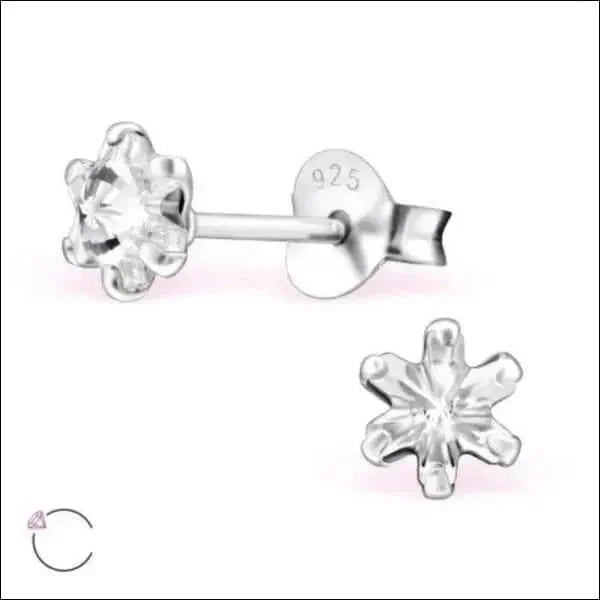 Zilveren Ster Oorstekers Kristal &acirc;&euro;&ldquo; 925 Zilver Transparant Sprankelend - Transpara
