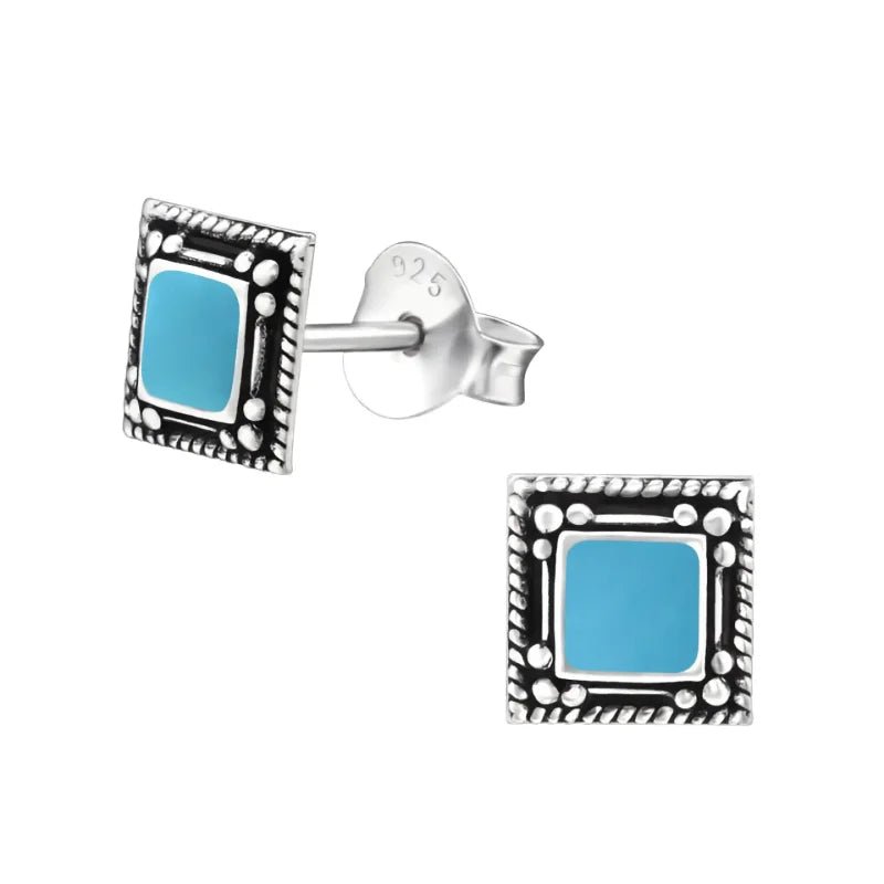 Zilveren Bali Oorstekers Geoxideerd &acirc;&euro;&ldquo; 8mm 925 Zilver Etnisch Boho Design - Ovaal-