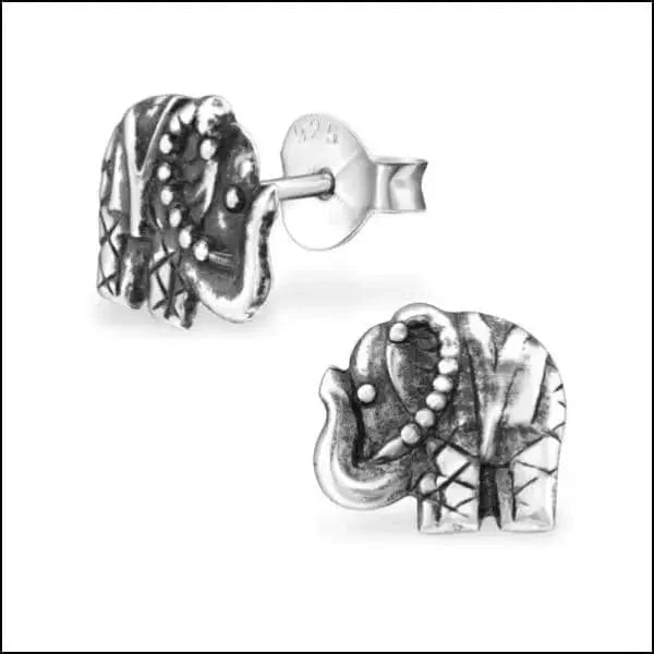 Zilveren Olifant Oorstekers &acirc;&euro;&ldquo; 925 Zilver Emaille Meerdere Kleuren & Maten - R