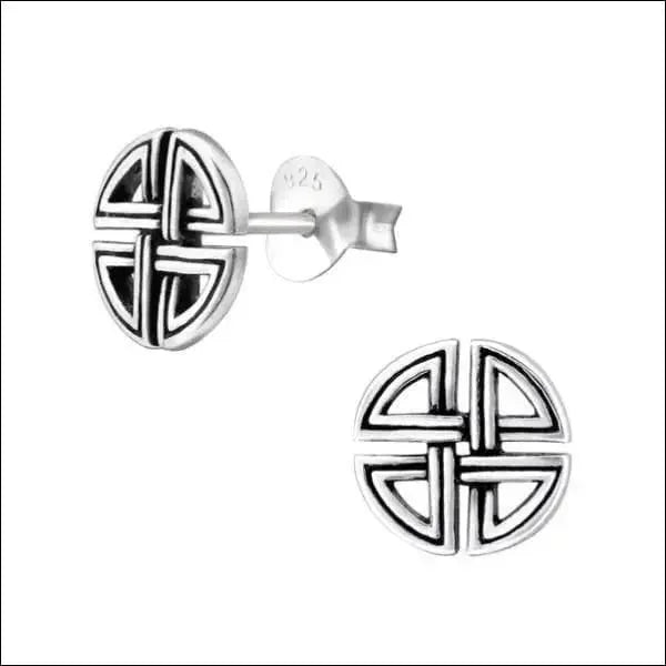 Zilveren Keltische Oorbellen Celtic Knot &acirc;&euro;&ldquo;  925 Zilver - Knoop Zilver-7mm -