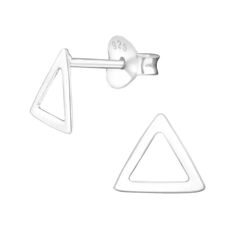 Zilveren Driehoek Oorbellen Geometrisch &acirc;&euro;&ldquo;  925 Zilver - Zilver-8mm -