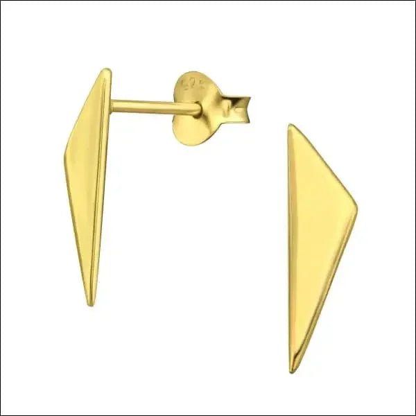 Zilveren Driehoek Oorbellen Geometrisch &acirc;&euro;&ldquo;  925 Zilver - Zilver-10x3mm -