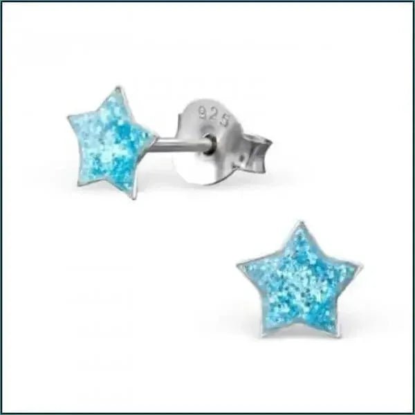 Zilveren Kinderoorbellen Glitter &acirc;&euro;&ldquo; Meerdere Kleuren & Vormen 925 Zilver - Ron