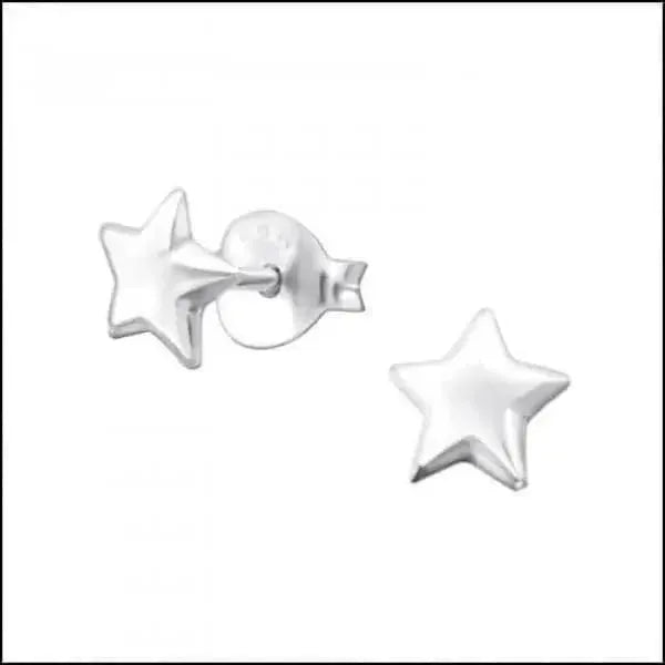 Zilveren Ster Oorbellen Sterretjes &acirc;&euro;&ldquo; 925 Zilver Meerdere Maten - Zilver/Roze-11x6