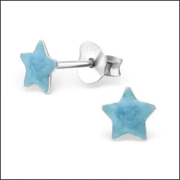 Zilveren Ster Oorbellen Sterretjes &acirc;&euro;&ldquo; 925 Zilver Meerdere Maten - Zilver/Roze-11x6