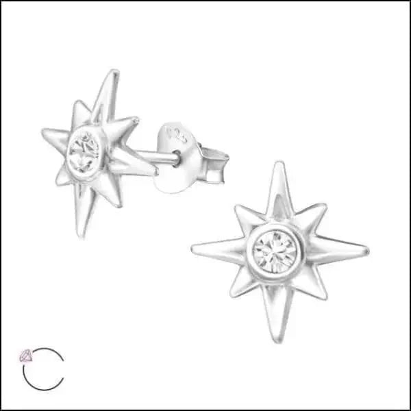 Zilveren Ster Oorbellen Sterretjes &acirc;&euro;&ldquo; 925 Zilver Meerdere Maten - 5 sterretjes-14x