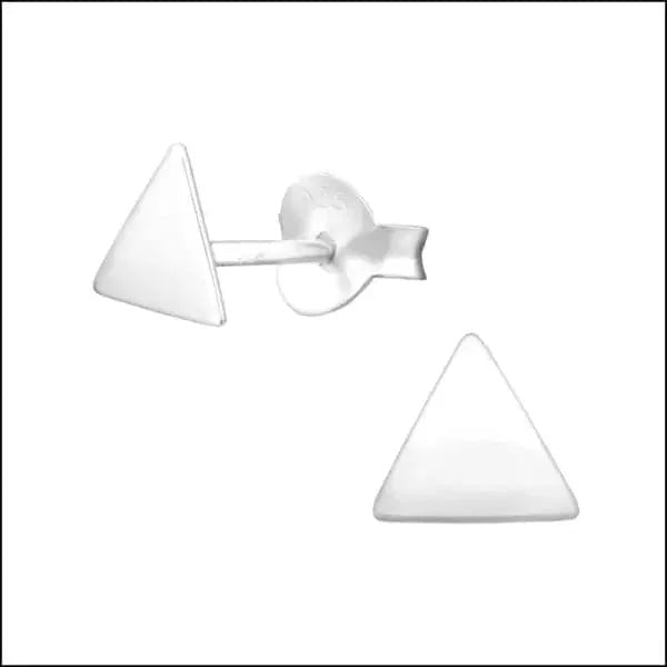 Zilveren Driehoek Oorbellen Geometrisch &acirc;&euro;&ldquo;  925 Zilver - Goldplated Zilver-10x3mm 
