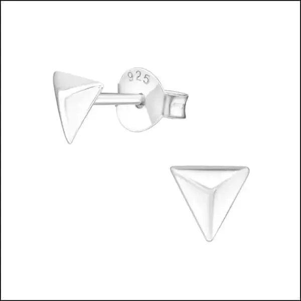 Zilveren Driehoek Oorbellen Geometrisch &acirc;&euro;&ldquo;  925 Zilver - Zilver 3D-6mm -