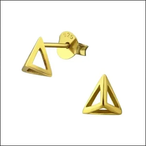 Zilveren Driehoek Oorbellen Geometrisch &acirc;&euro;&ldquo;  925 Zilver - Zilver-6x5mm -