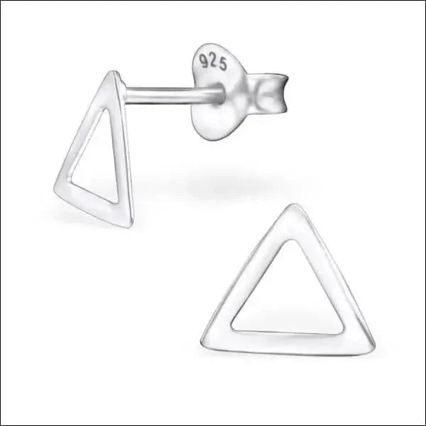 Zilveren Driehoek Oorbellen Geometrisch &acirc;&euro;&ldquo;  925 Zilver - Zilver Mat-9mm -